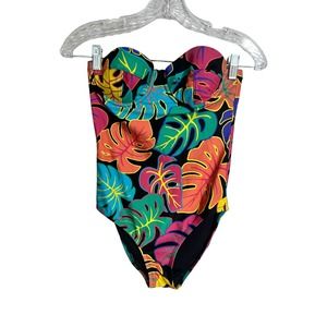 J. Crew Strapless  Tropical One Piece Swimsuit 4